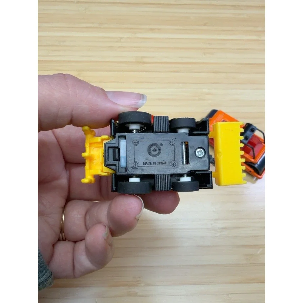 Vintage Toy Construction Vehicle Lot Matchbox Road Roller Crane Pull Back Truck